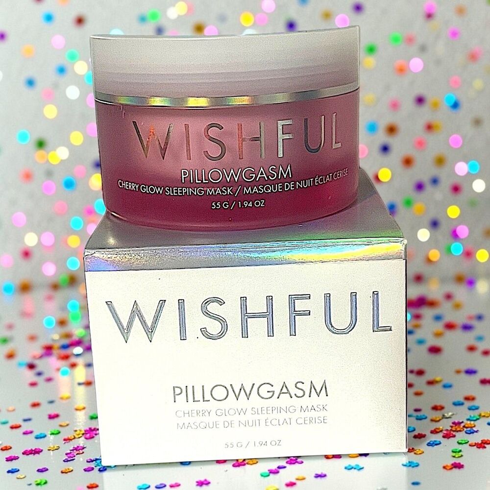 Wishful by Huda Pillowgasm Cherry Glow SLEEPING MASK 1.94 oz Brand New In Box